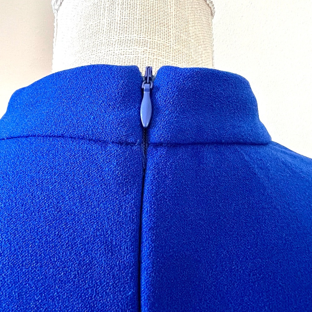 Blue Ruffle Front Dress - Picture 7 of 9